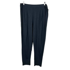 Eileen Fisher Hemp Tapered Pleated Pants Charcoal Gray Size Large